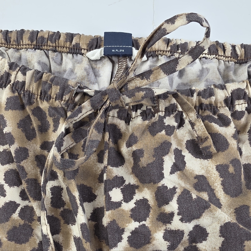 American Eagle Outfitters Leopard Print Wide Leg Pants - Brown - Picture 8 of 15